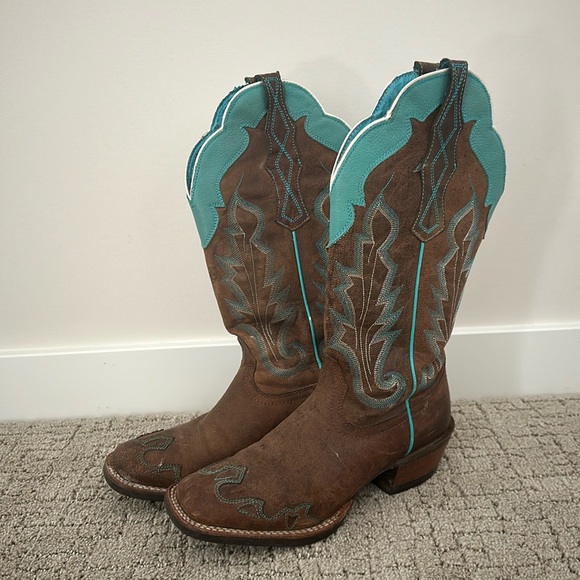 Arita Square Toe Cowgirl Boots - Picture 1 of 5